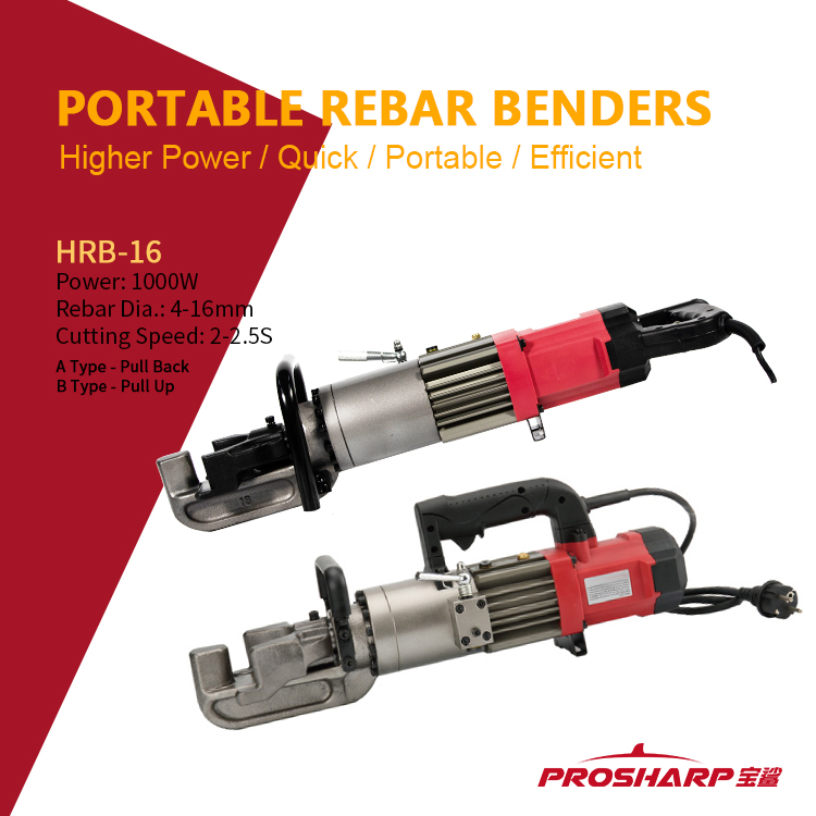Cintreuse portative pour barres d'armature de 10 à 16 mm